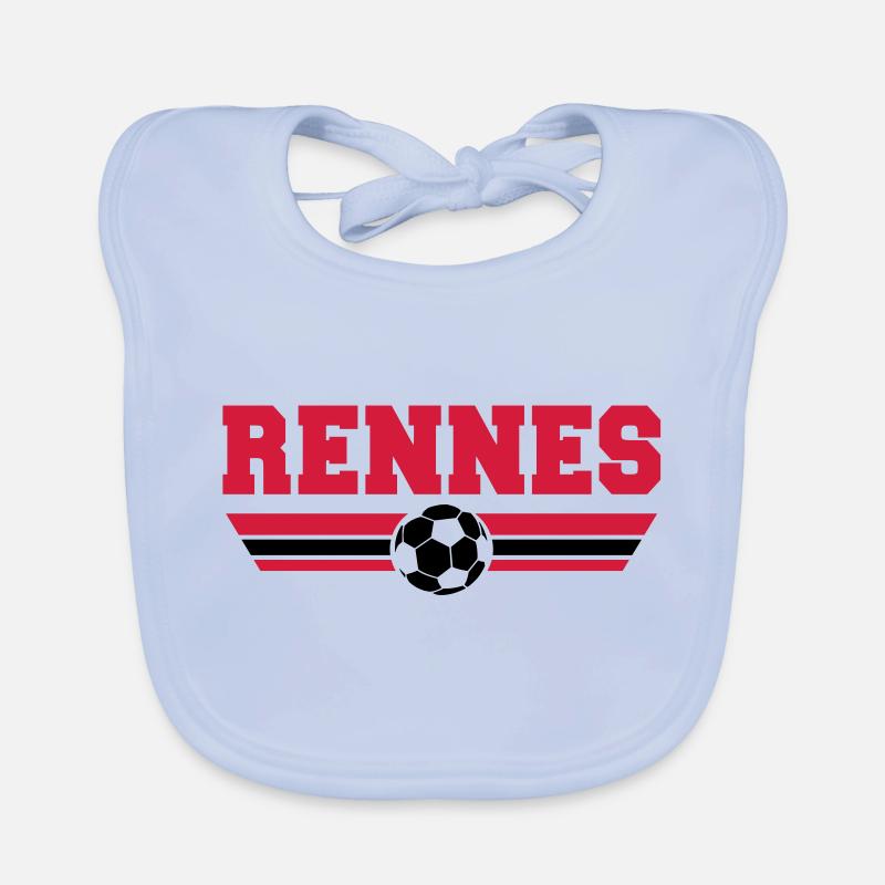 Rennes foot 2013 - Bavoir bio Bébé - bleu ciel