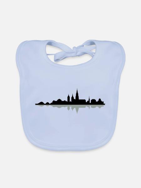 Skyline Bern 1 - Baby Bio-Lätzchen - sky Blue - Vorne