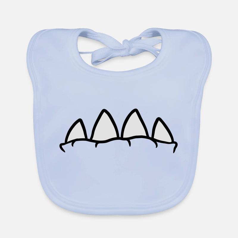 Monster mouth with big teeth Organic Baby Bibs