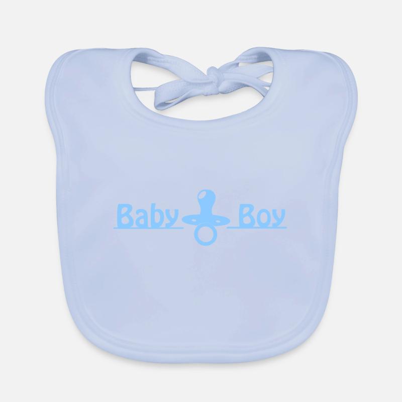 sucette bébé garçon - Bavoir bio Bébé - bleu ciel