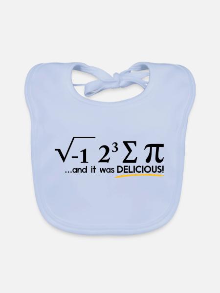 (i_ate_some_pie) - Organic Baby Bibs - sky blue - Front