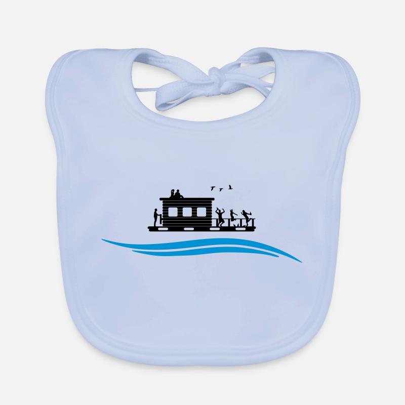 Hausboot Wasser Baby Bio-Lätzchen
