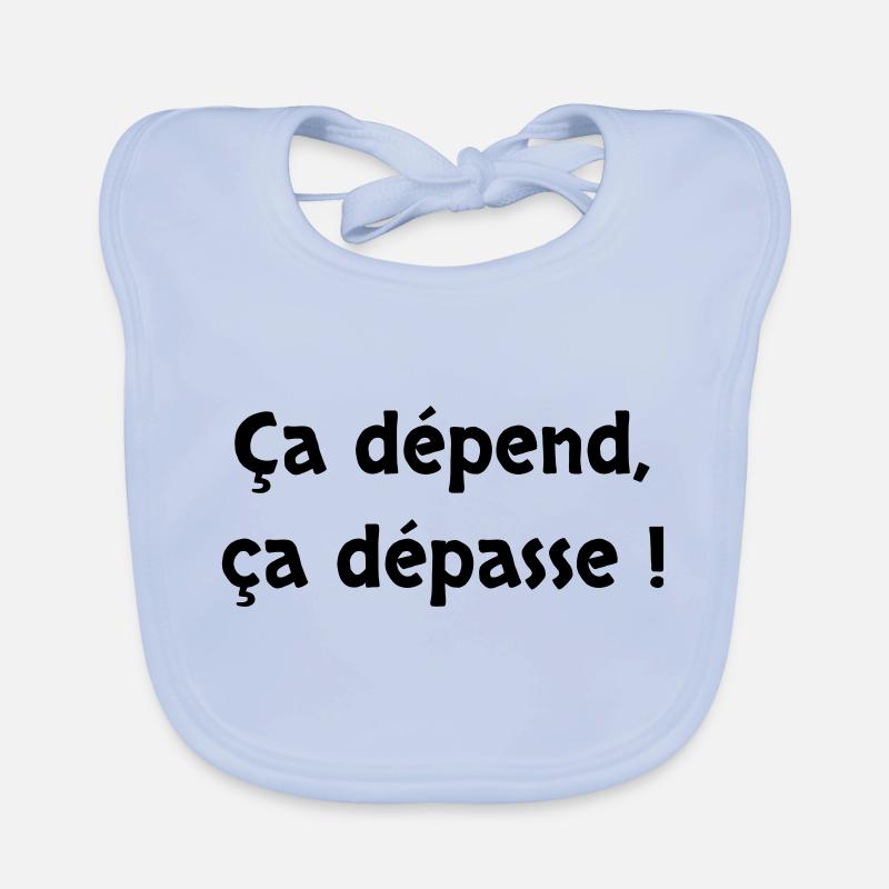 Ça dépend ça dépasse ! Le Père Noël est une ordure Bavoir bio Bébé