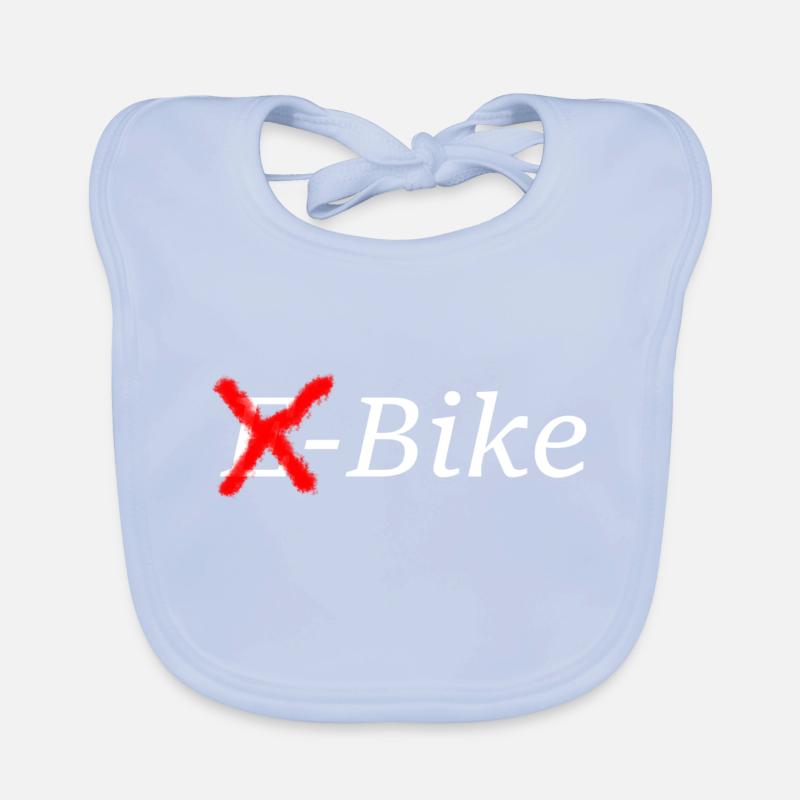 Aucune idée de cadeau de vélo électrique - Bavoir bio Bébé - bleu ciel