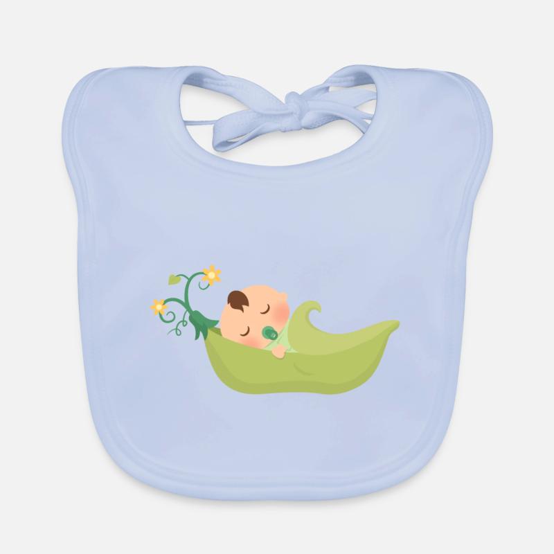 Bébé mignon dans un pod Bavoir bio Bébé