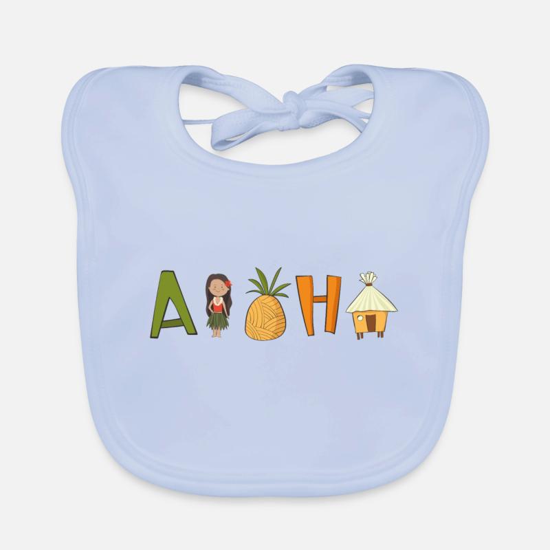 aloha - Baby Bio-Lätzchen - sky Blue