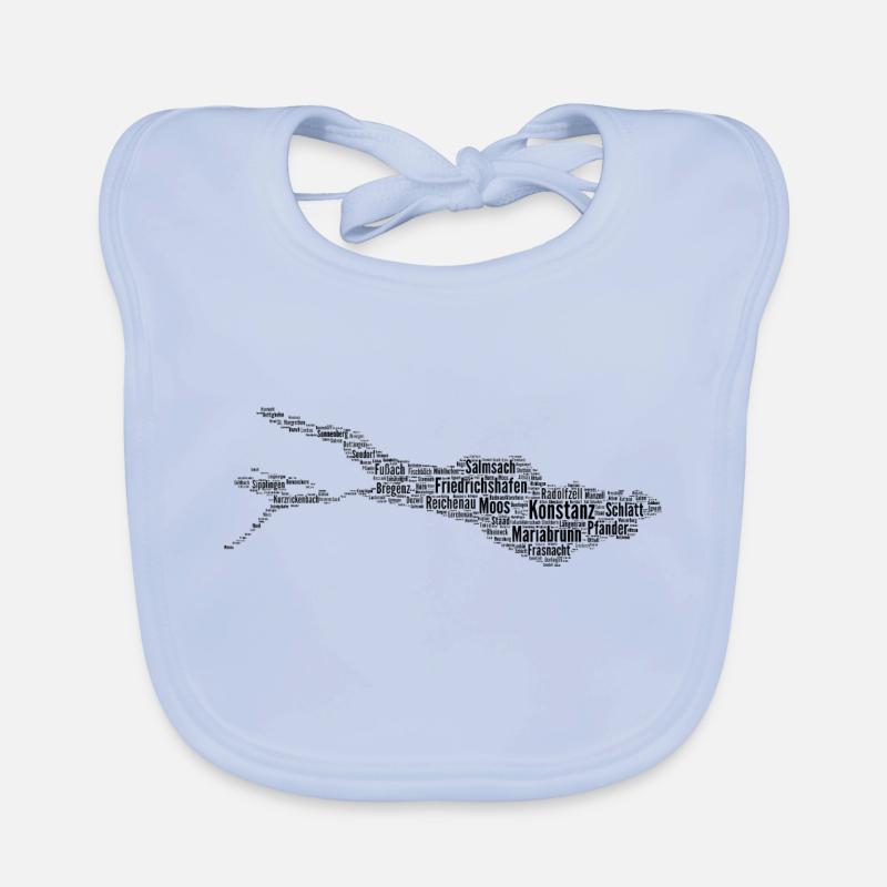 Lake Constance | Cloud | black Organic Baby Bibs