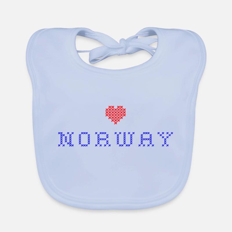 Norway Heart Organic Baby Bibs