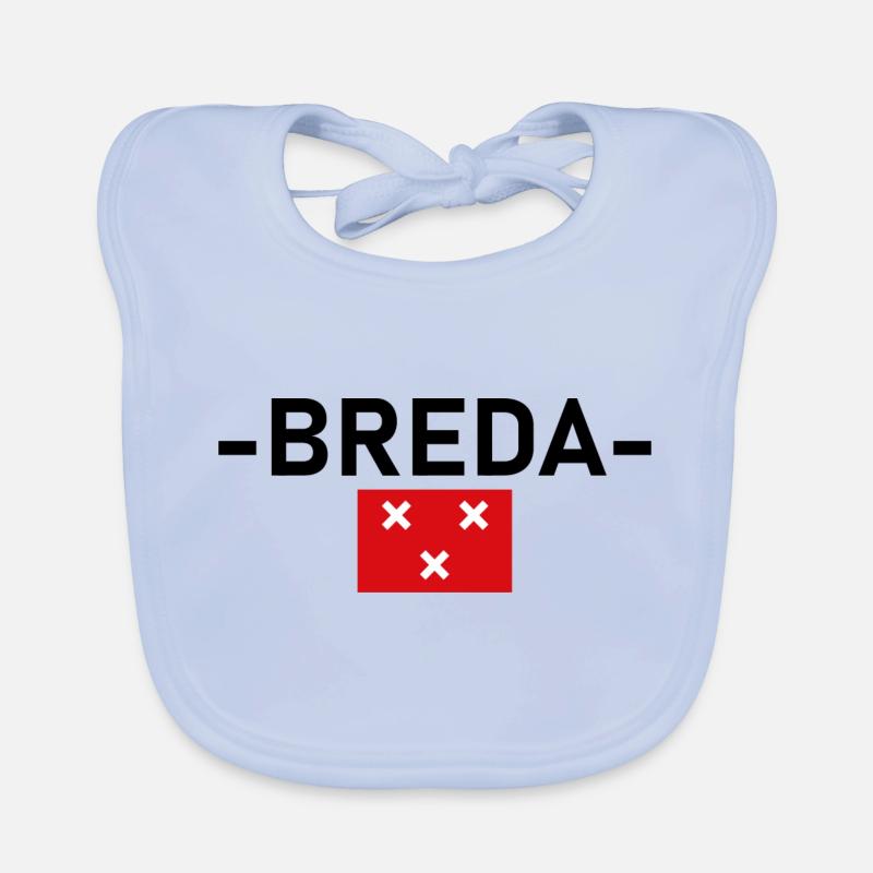 BREDA, texte avec drapeau Bavoir bio Bébé