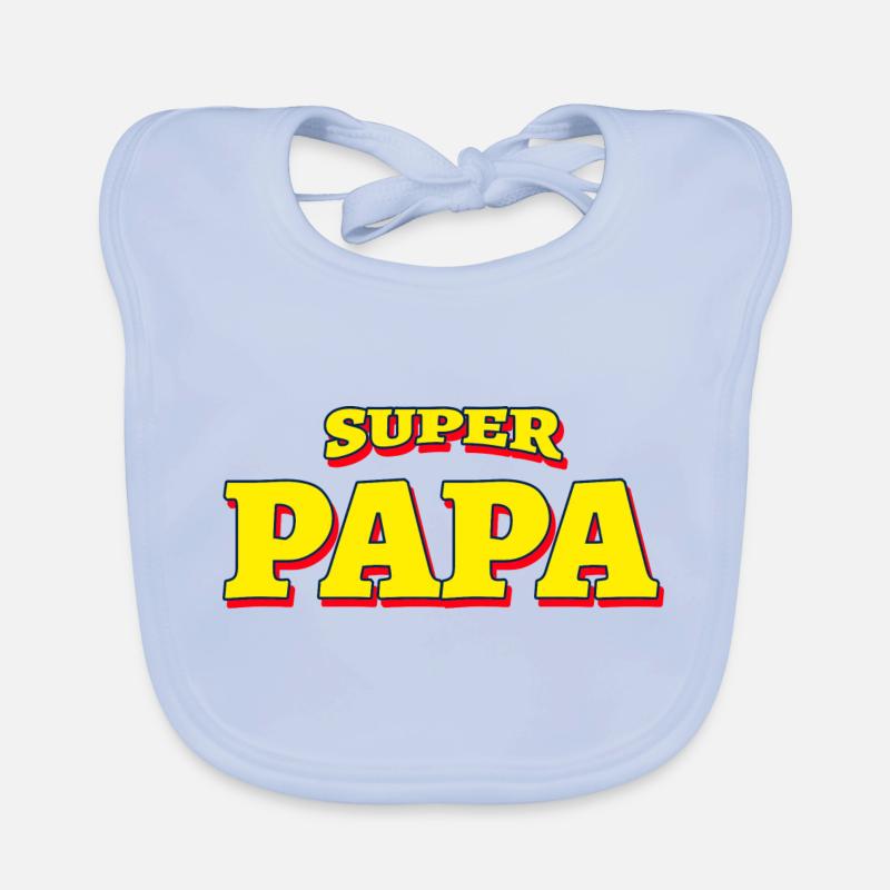 SUPER DADA (COMICS) - SUPERDAD SUPERHERO Organic Baby Bibs
