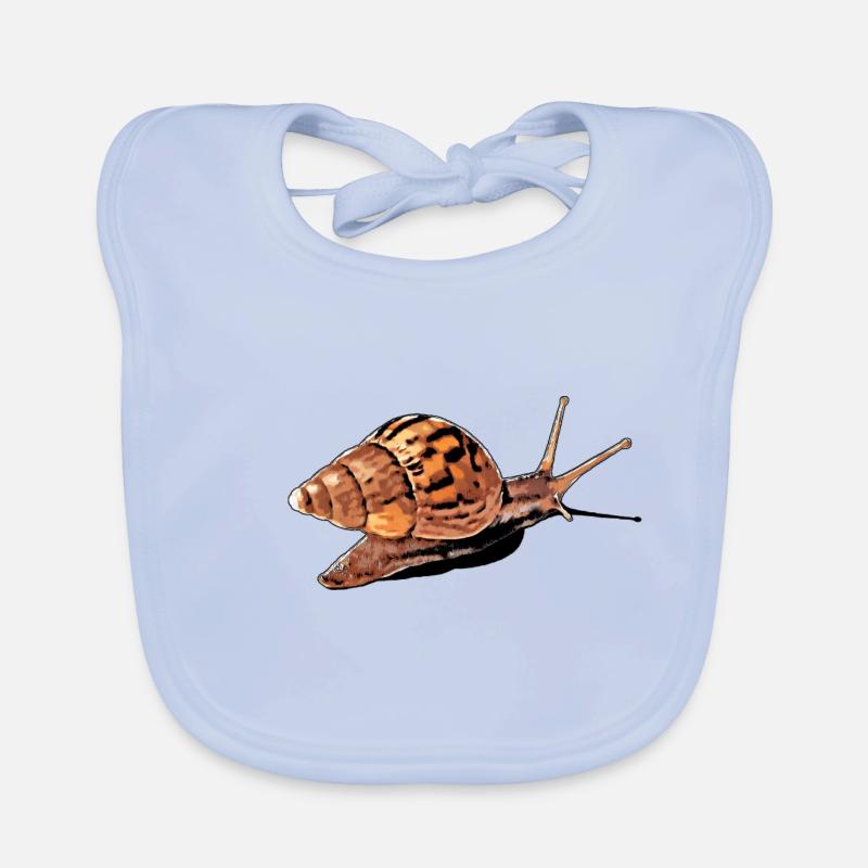 snail with shadow Organic Baby Bibs