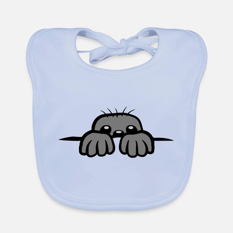 Mole looks out Organic Baby Bibs