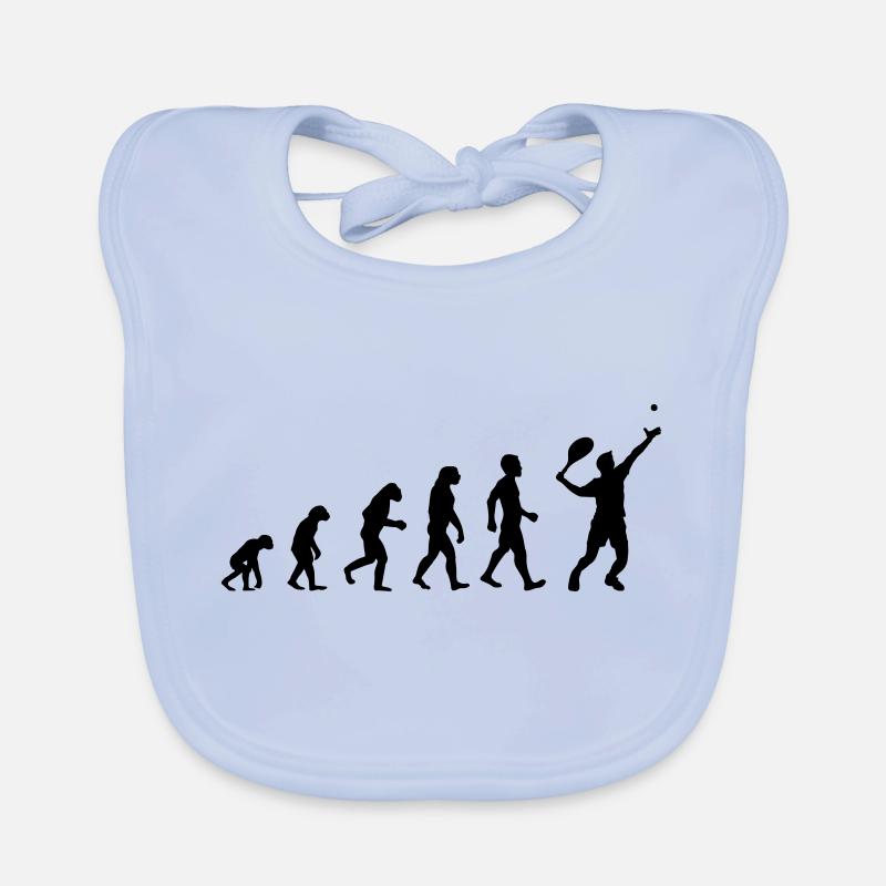 Tennis Evolution Man Organic Baby Bibs