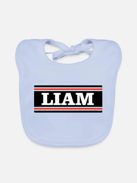 LIAM - Bavoir bio Bébé - bleu ciel - Devant