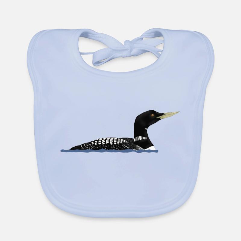 White-billed loon Organic Baby Bibs
