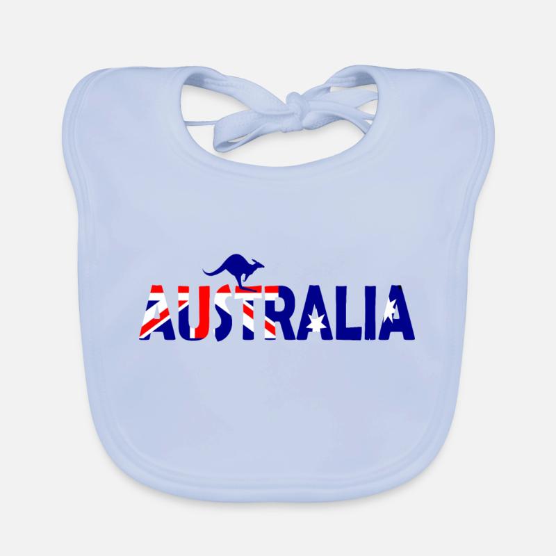 Australien - Baby Bio-Lätzchen - sky Blue