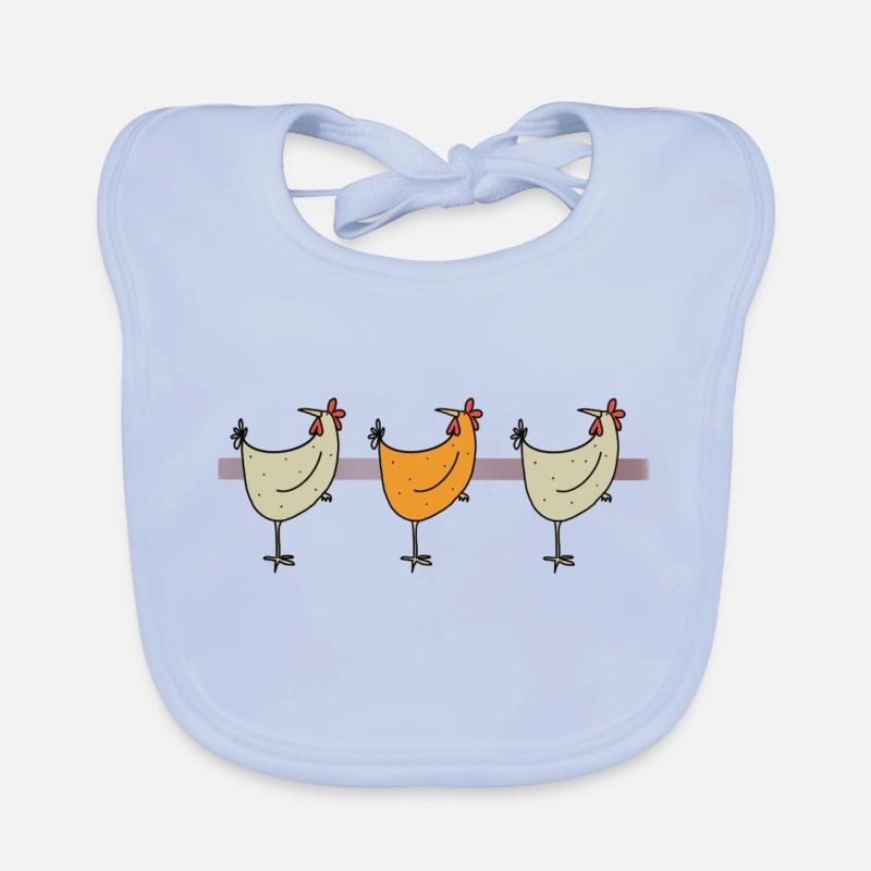 Design de Pâques - Bavoir bio Bébé - bleu ciel
