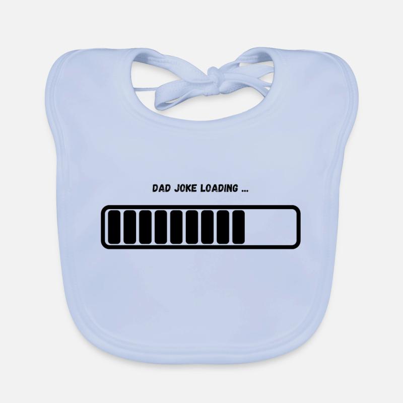 "Dad Joke Loading" Loading Bar Organic Baby Bibs
