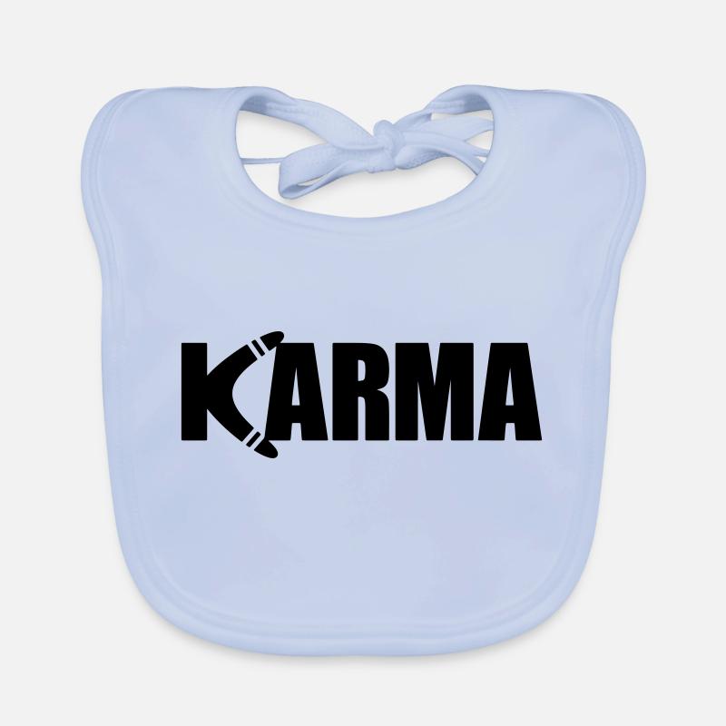 KARMA BOOMERANG - Baby Bio-Lätzchen - sky Blue