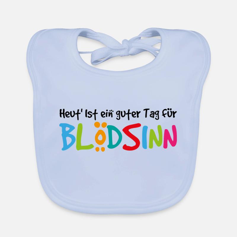 Blödsinn - Baby Bio-Lätzchen - sky Blue