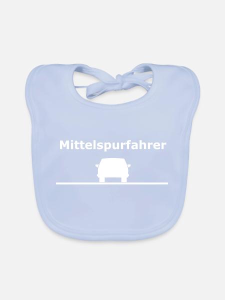 Mittelspurfahrer - Baby Bio-Lätzchen - sky Blue