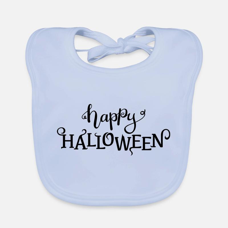 Happy halloween lettering Organic Baby Bibs