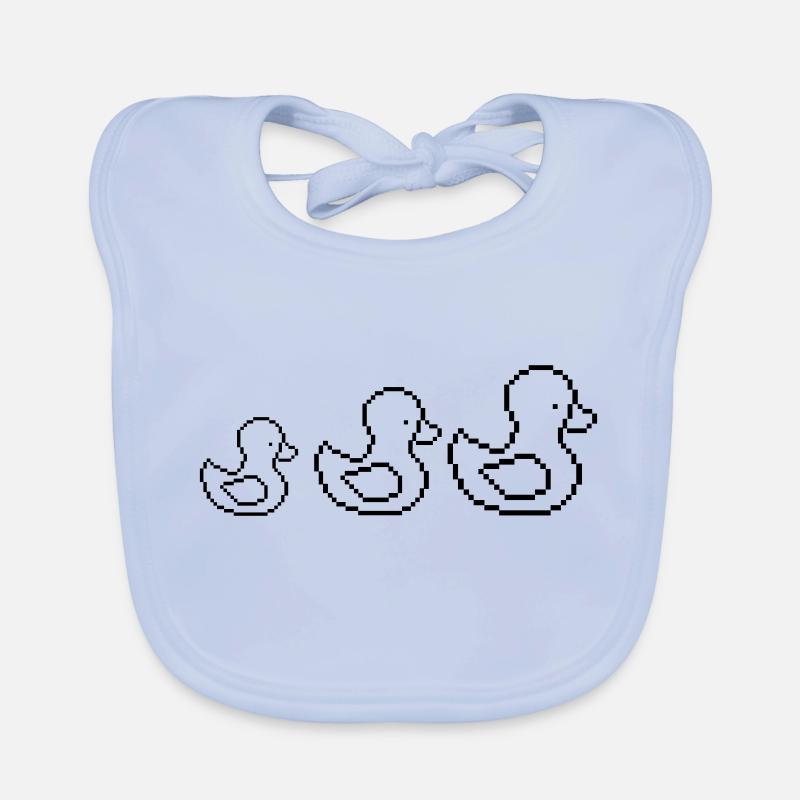 Pixel Eenden Bio-slabbetje voor baby's