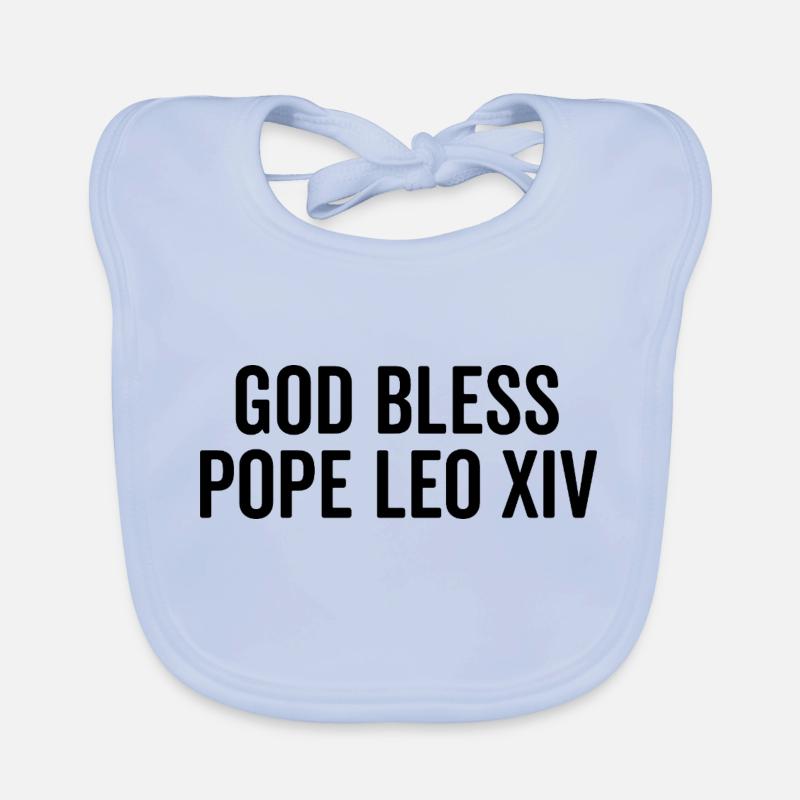 Gott segne Papst Leo XIV. Baby Bio-Lätzchen