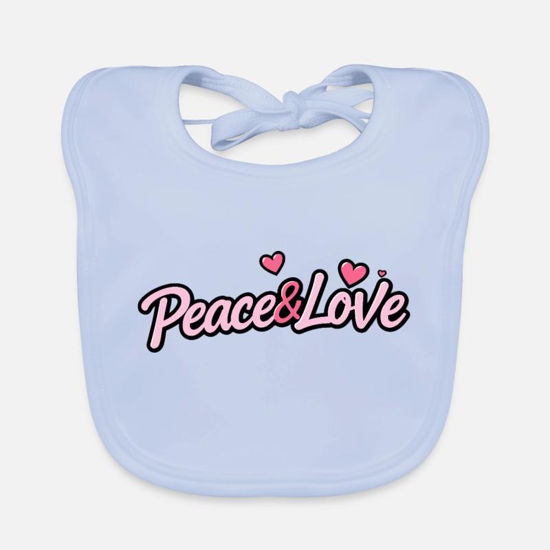 Paix et amour Bavoir bio Bébé