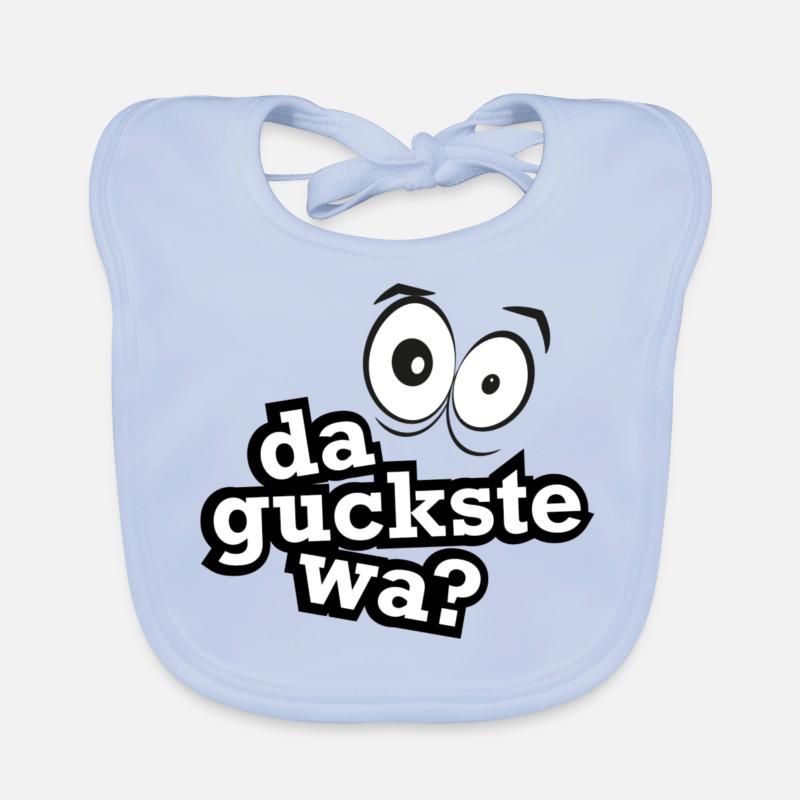 „Da guckste wa!?“ – Comic-Augen Design Baby Bio-Lätzchen