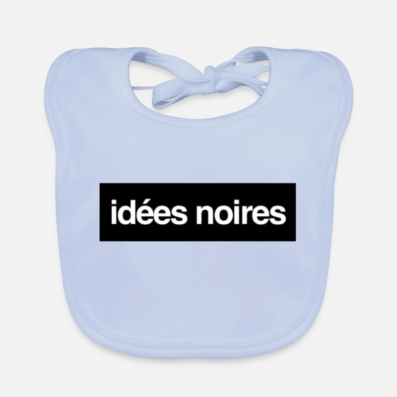 Idées noires (rectangle noire) Bavoir bio Bébé