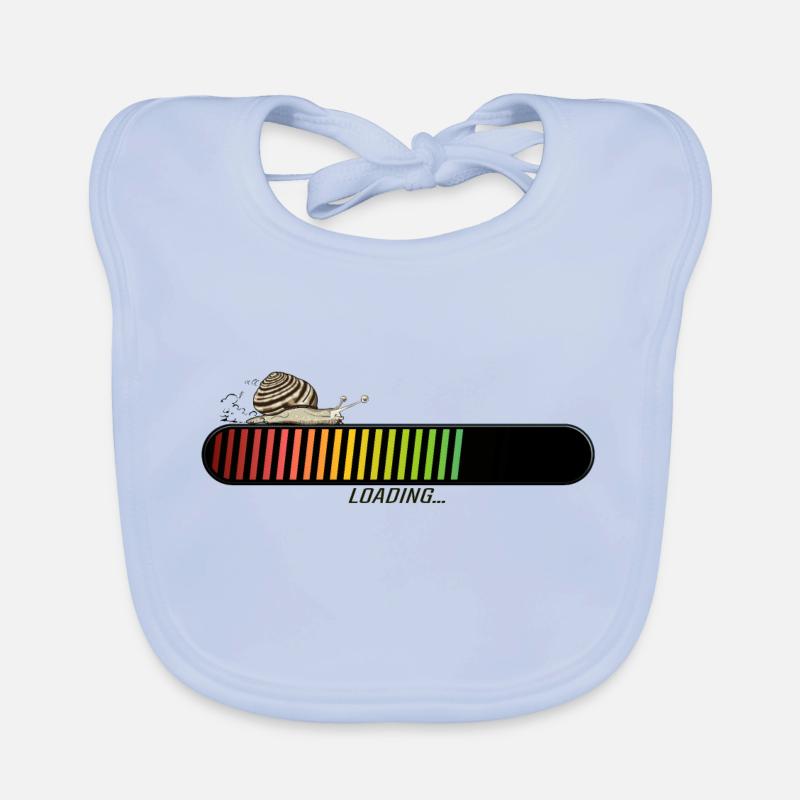 snail bar loading loading progress Organic Baby Bibs