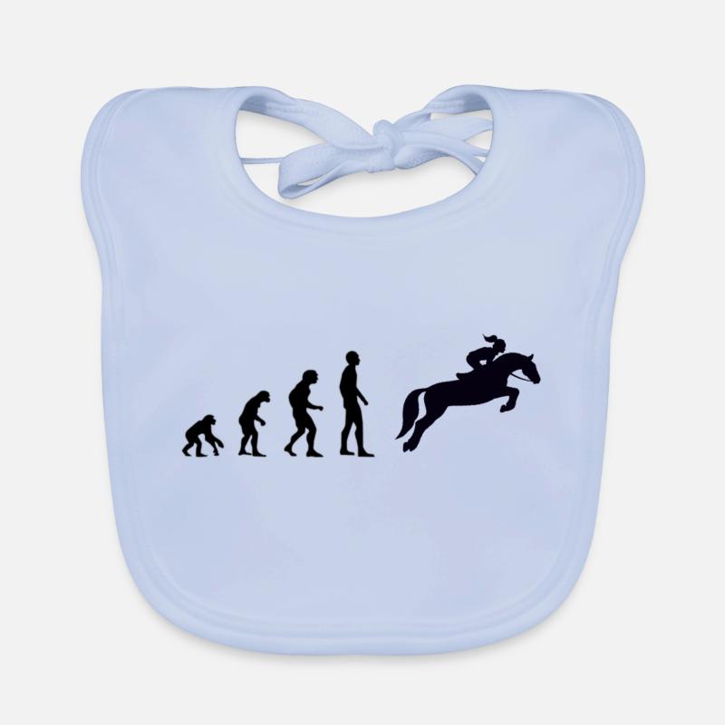 Evolution - Reiterin - Baby Bio-Lätzchen - sky Blue