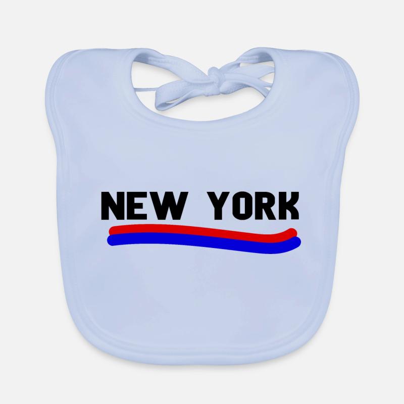 New York - Baby Bio-Lätzchen - sky Blue
