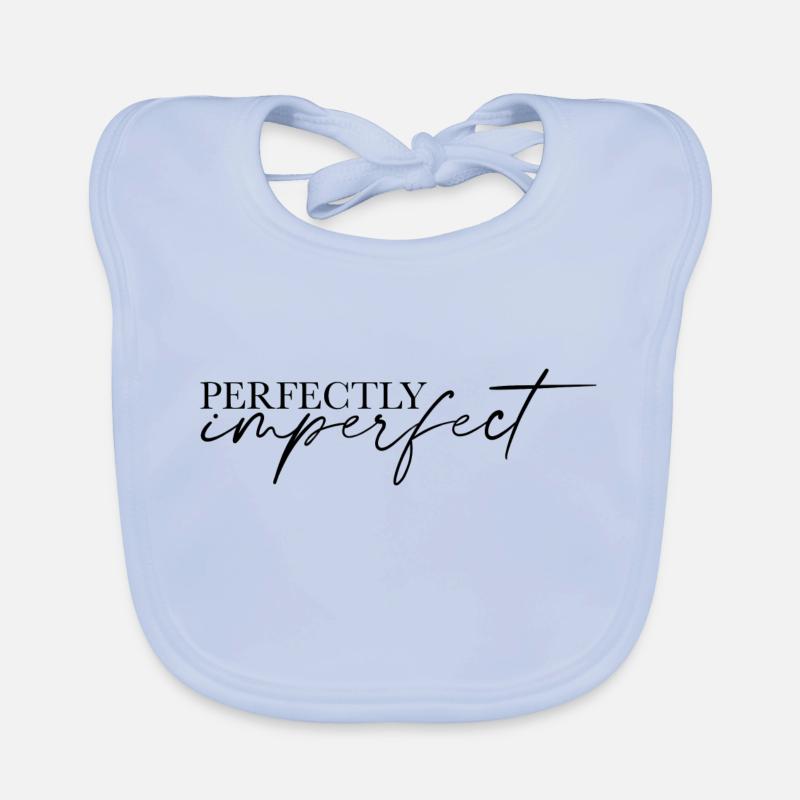 Parfaitement imparfait - Bavoir bio Bébé - bleu ciel