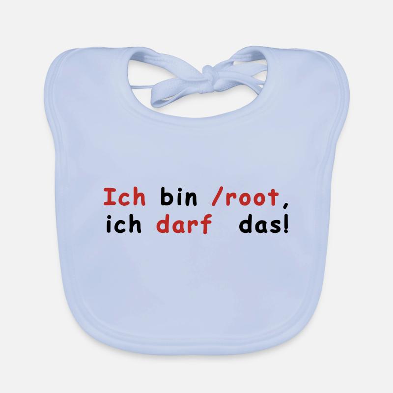 Racine de Linux - Bavoir bio Bébé - bleu ciel