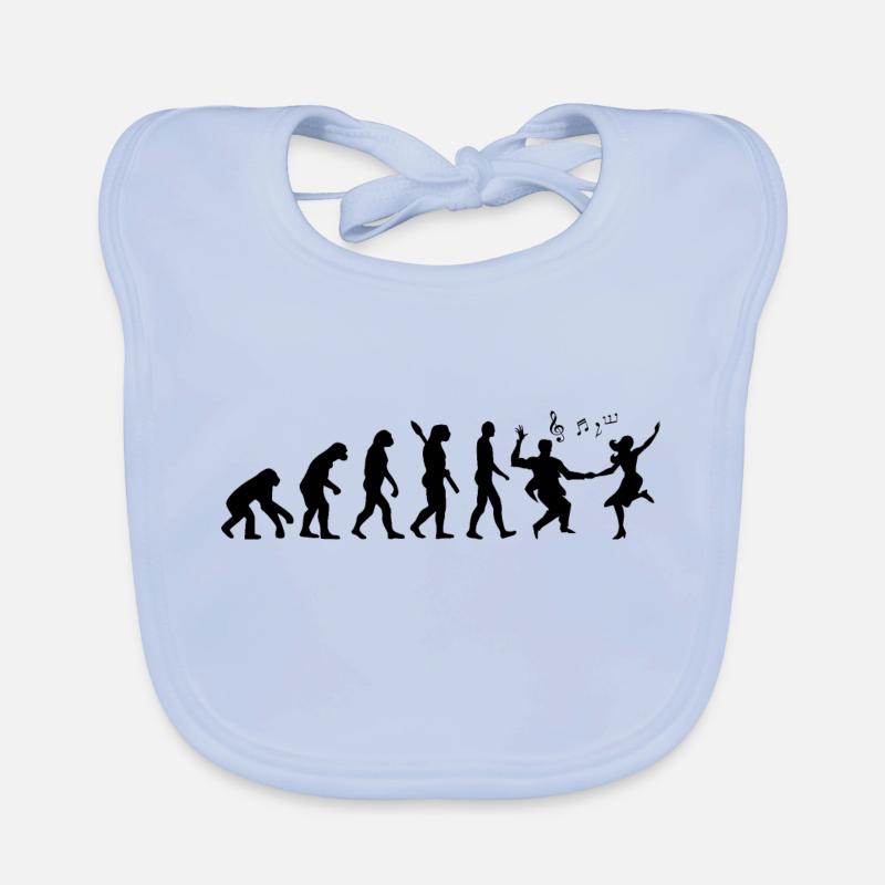 Darwin Evolution to Swing - Schwarz Baby Bio-Lätzchen