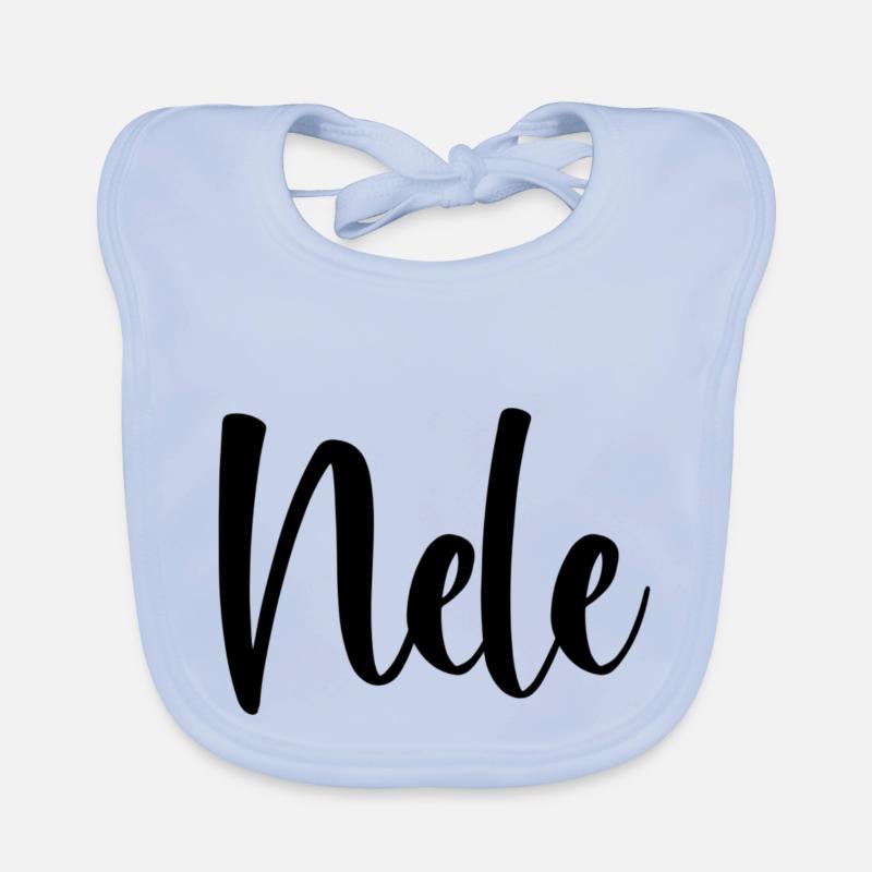 First name Nele Organic Baby Bibs