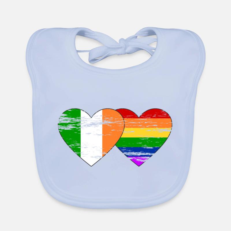 Drapeau arc-en-ciel de l’Irlande utilisé Bavoir bio Bébé