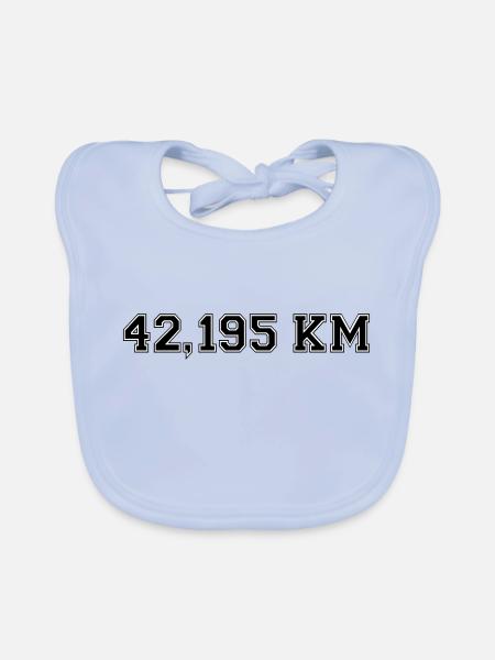 Marathon - Organic Baby Bibs - sky blue - Front