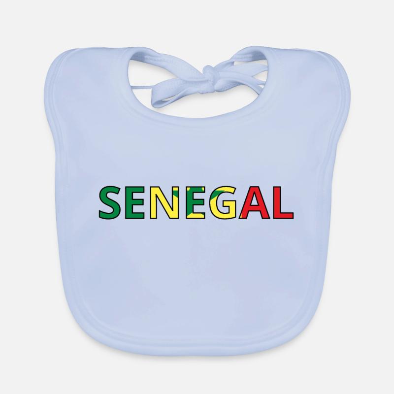 Drapeau Sénégal Bavoir bio Bébé