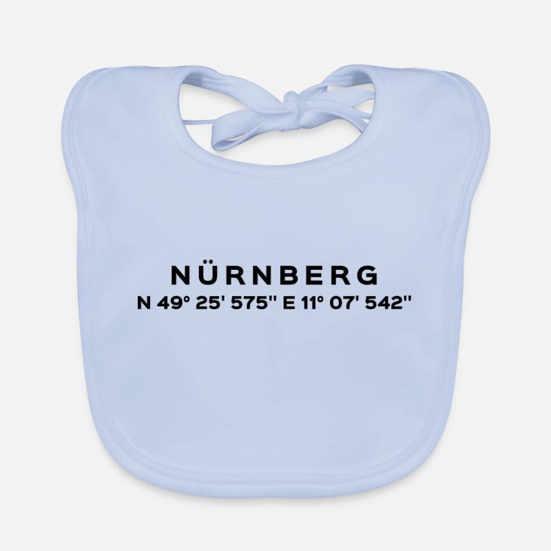Nuremberg - Bavoir bio Bébé - bleu ciel