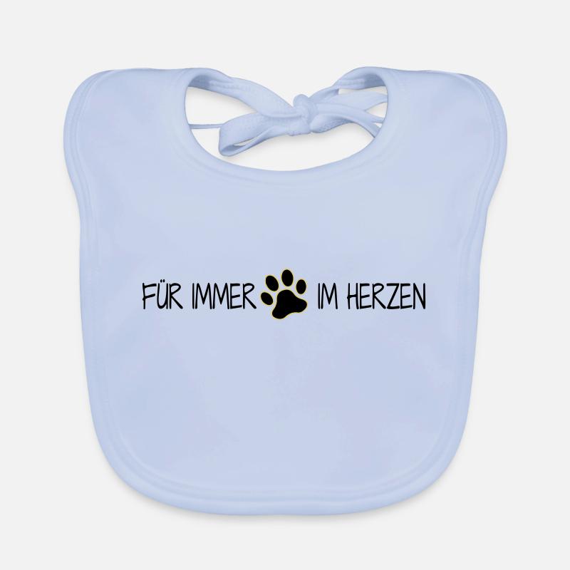 Für immer im Herzen - Baby Bio-Lätzchen - sky Blue