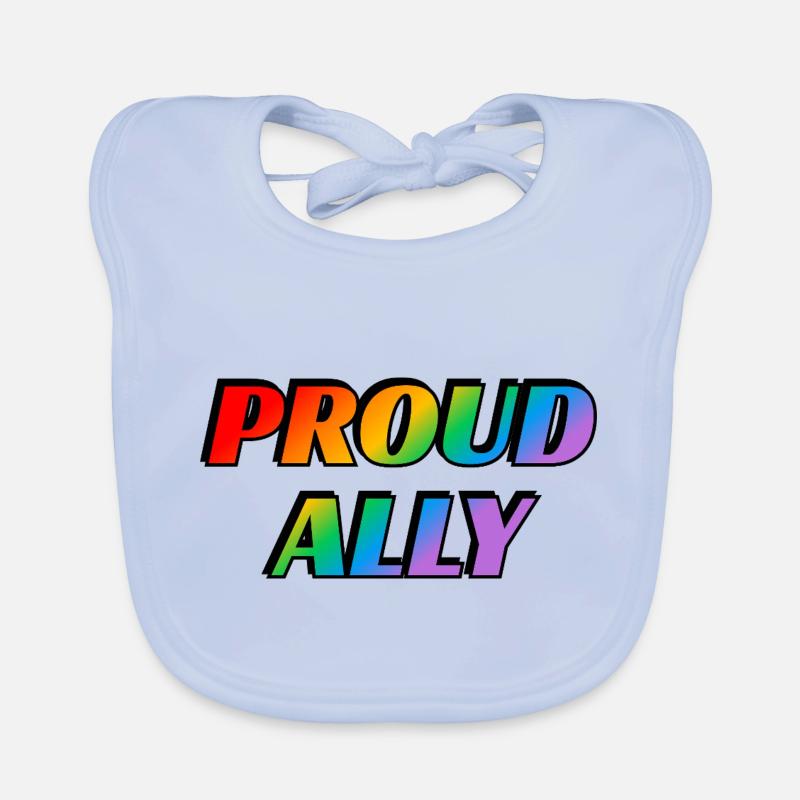 Trotse bondgenoot - LGBT-trots Bio-slabbetje voor baby's