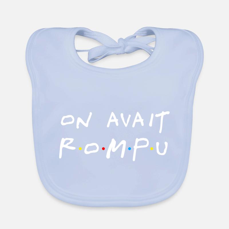 On avait rompu (blanc) Bavoir bio Bébé