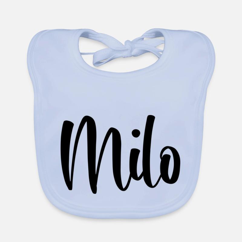 First name Milo Organic Baby Bibs