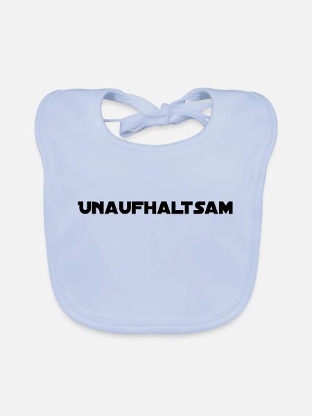 Unaufhaltsam - Baby Bio-Lätzchen - sky Blue - Vorne