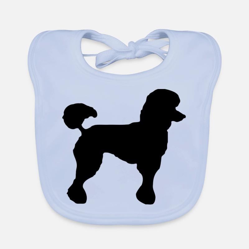 Pudel - Baby Bio-Lätzchen - sky Blue