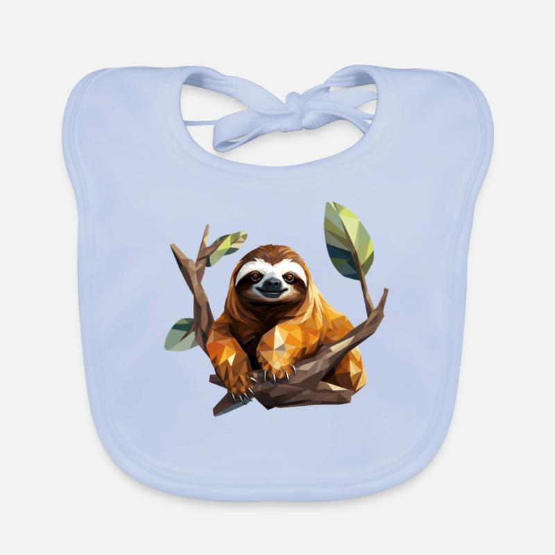 Paresseux dans la conception de polygones Bavoir bio Bébé