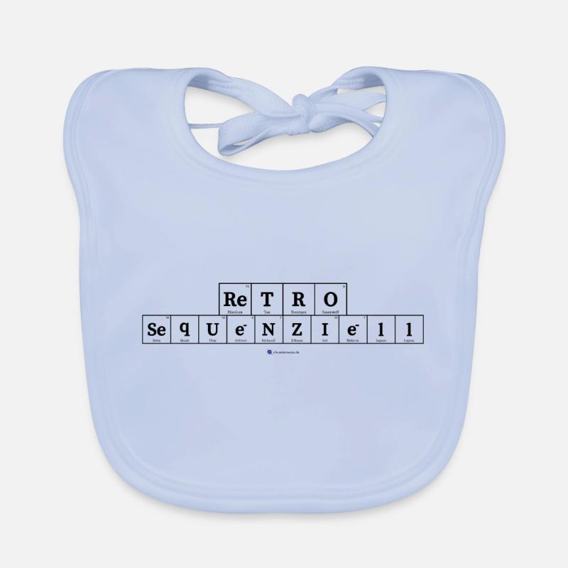 retrosequenziell (helle Stoffe) Baby Bio-Lätzchen